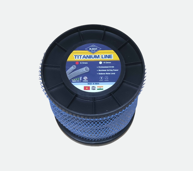 Cước cắt cỏ KAVI tròn xám dày 3.5mm nhập khẩu 100% Ấn Độ [cuộn 1kg]