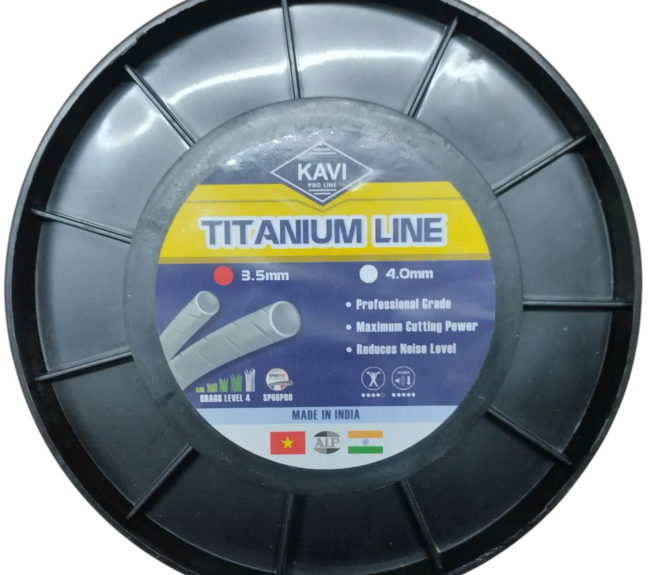 Cước cắt cỏ KAVI tròn xám dày 3.5mm nhập khẩu 100% Ấn Độ [cuộn 1kg]