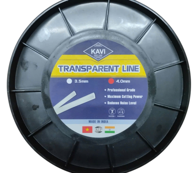 Cước cắt cỏ tròn trong KAVI dày 3.5mm/4.0mm nhập khẩu 100% Ấn Độ [Cuộn 1kg]